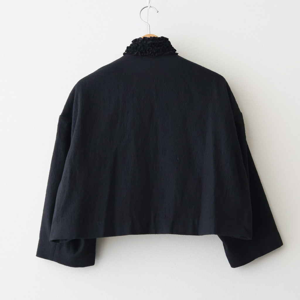 C/W FRILL DECORATION JACKET #Black [no.7696]