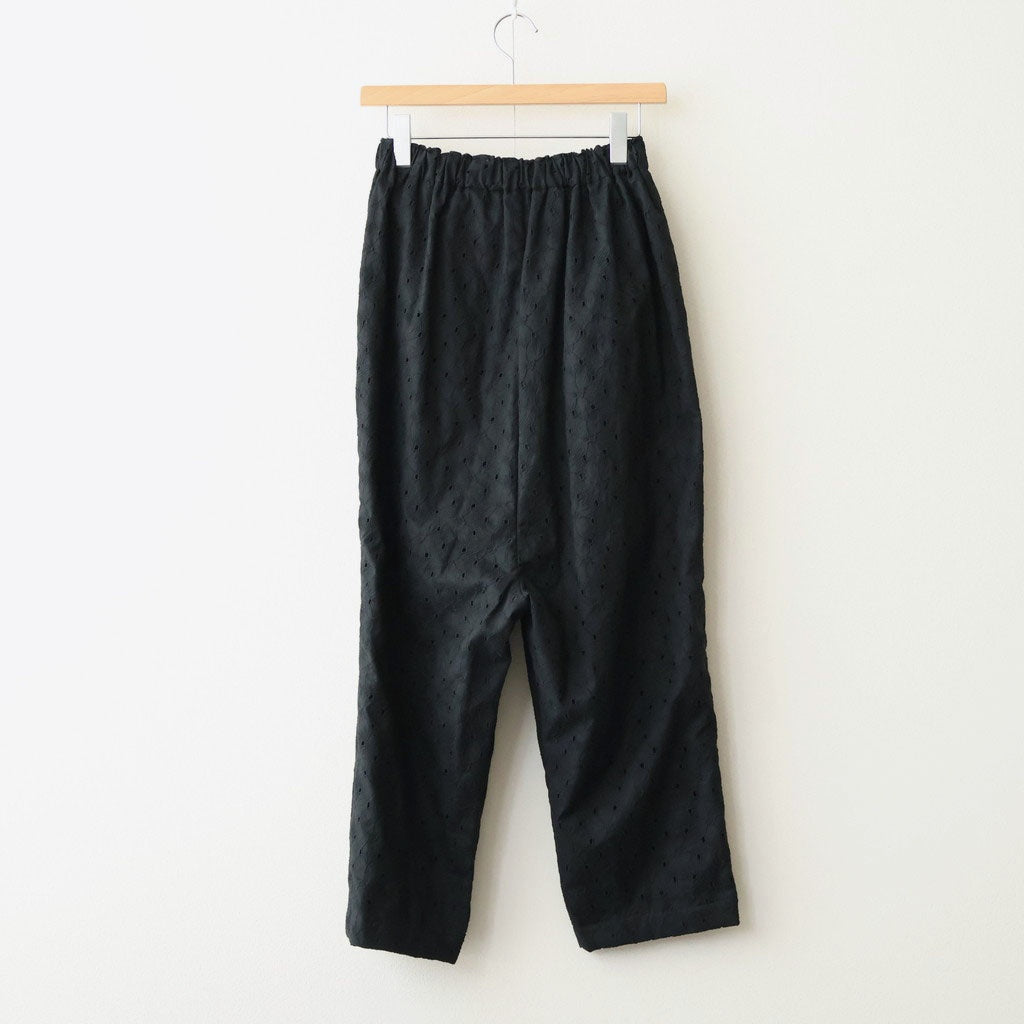 ⼼の花苑 Relaxed-fit trousers #black [TLF-226-PT007-ec]
