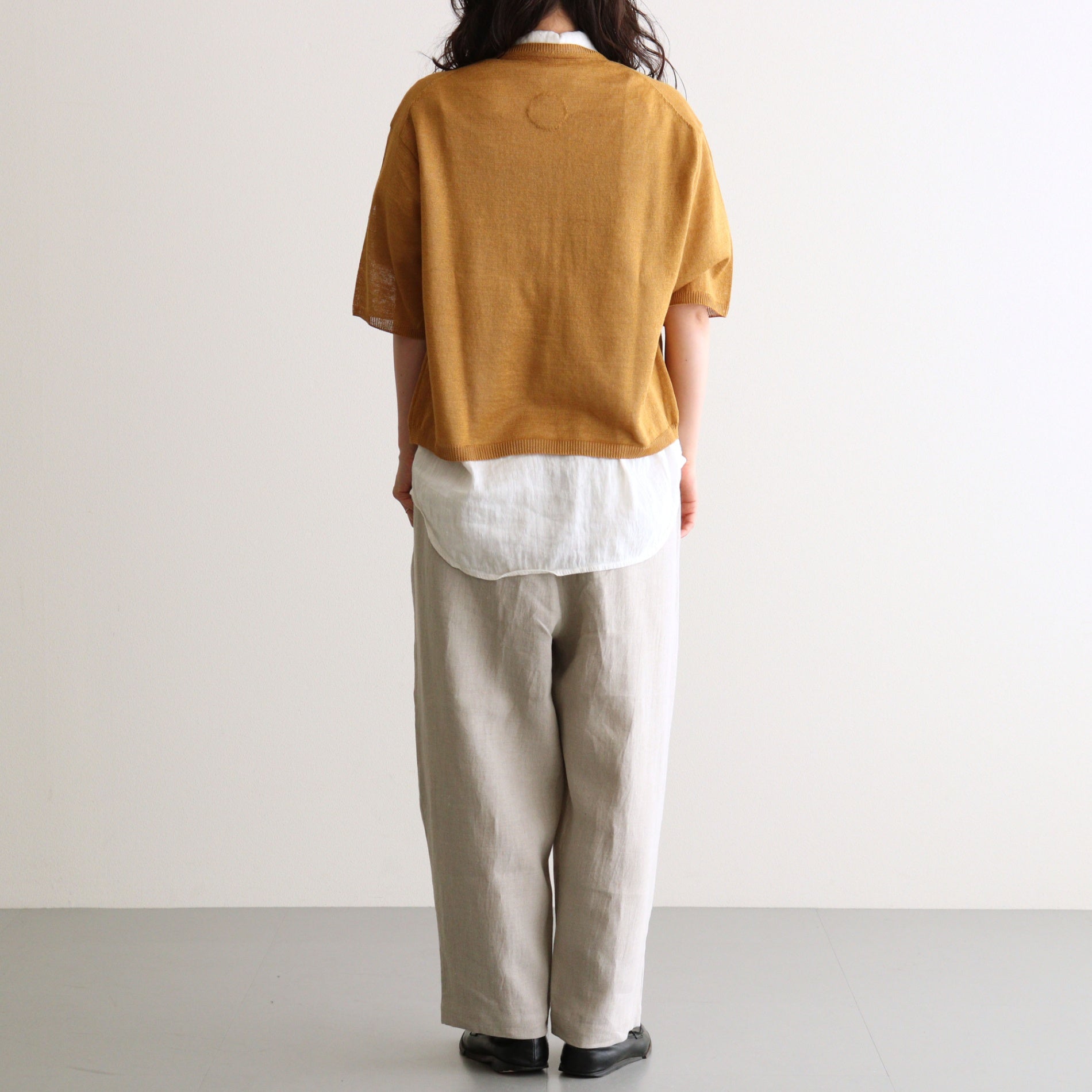 Fesca Linen Knit No Collared #MUS [A232261TK865]