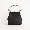 plain gama hand bag-square #black