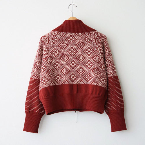 Memories zip cardigan #Red [262808]