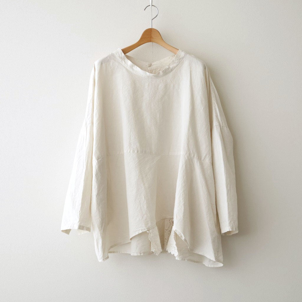 乾いた庭：ヘムレースオーバーシャツ #powder pink [13261-05207]