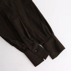 私の夜 Funnel neck blouse #dark brown [TLF-125-sh007-cla]