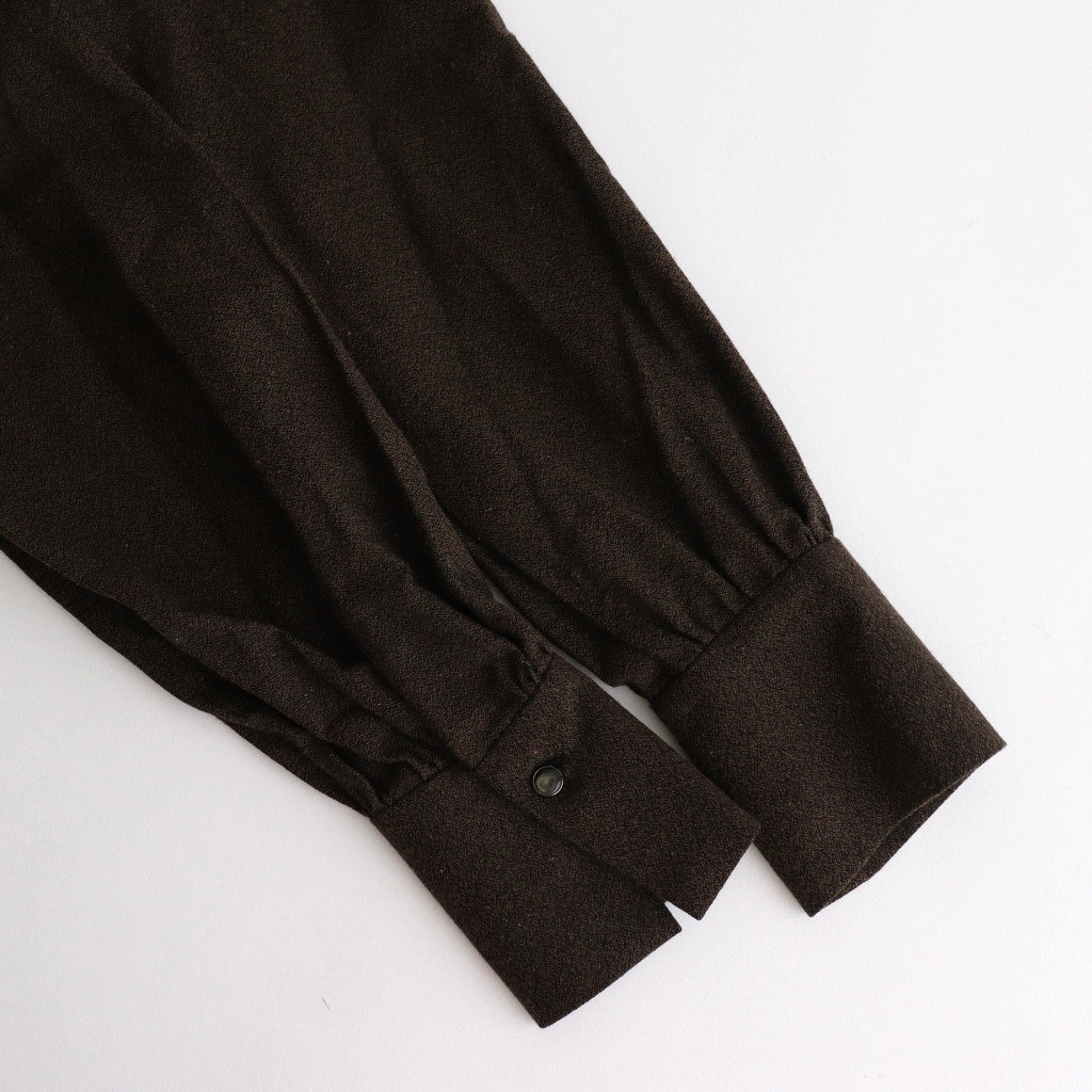 私の夜 Funnel neck blouse #dark brown [TLF-125-sh007-cla]