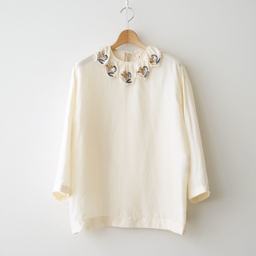 Volant blouse #ivory [32-0014A]
