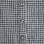 BOILE WOOL SMALL GINGHAM CHECK GATHERED CREW NECK PULLOVER #9981 BLK (BLACK/ECRU SAND CHECK) [NMDS26582]