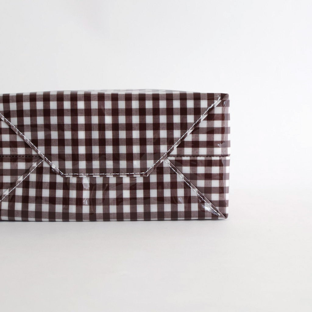 PAPER TOTE SMALL #GINGHAM BROWN [TMB-2286H]