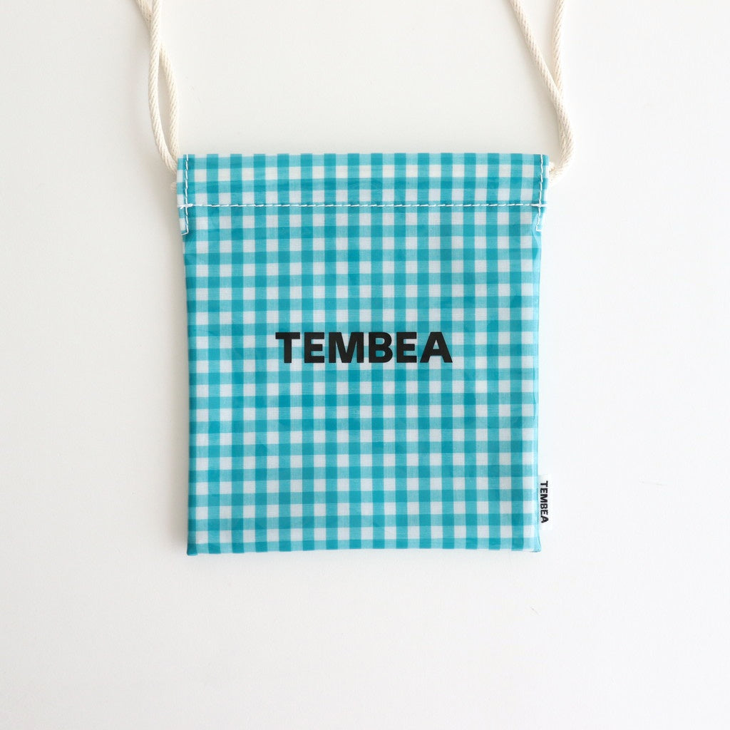 Drawstring bag POCHETTE #GINGHAM TEAL [TMB-2137A]