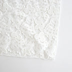 CROWN MOTIF LACE TRIANGLE STOLE #White [no.7531]