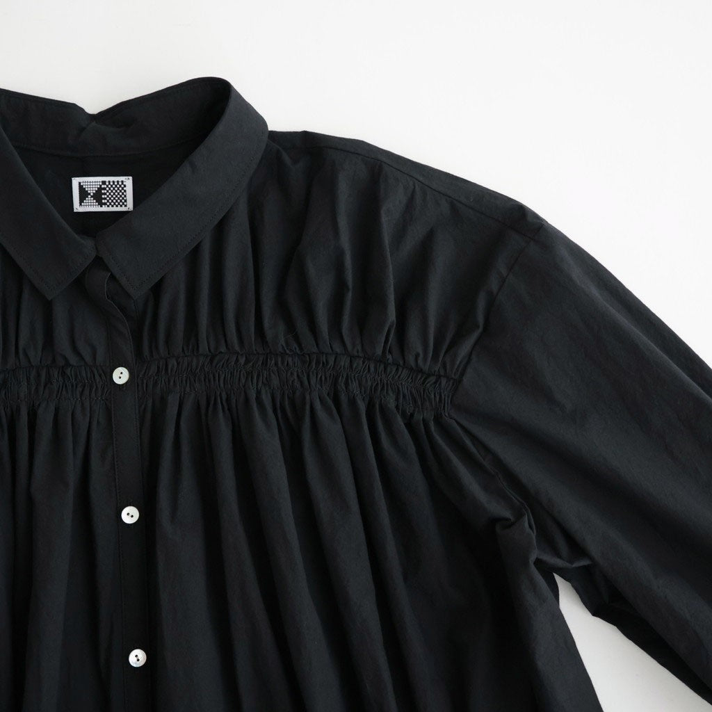 shirring blouse #paper BK [KJ602AW44]