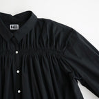 shirring blouse #paper BK [KJ602AW44]