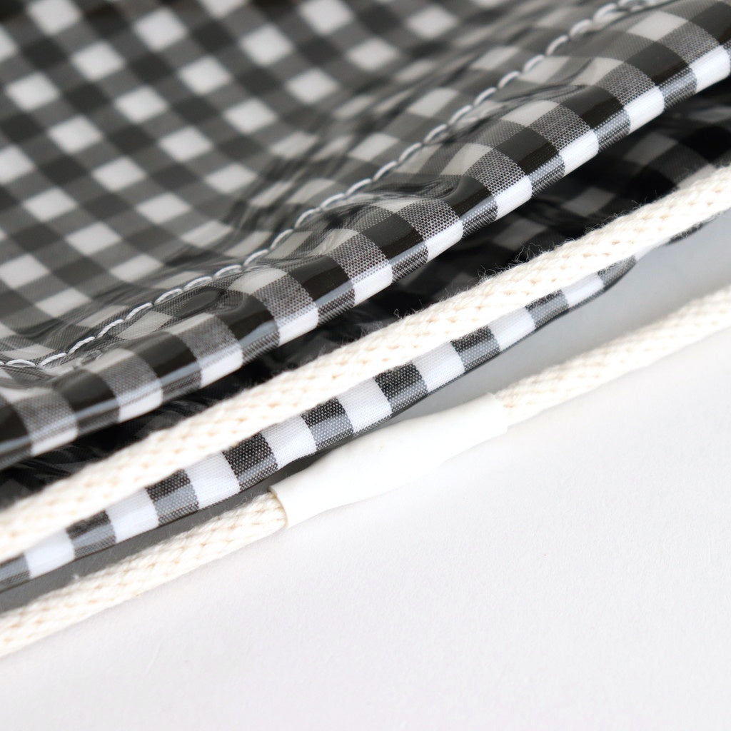 Drawstring bag #GINGHAM BLACK [TMB-1863H]