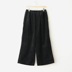 8WALE CORDUROY EASY WIDE PANTS #9900 BLACK [GNMDS2052CR]
