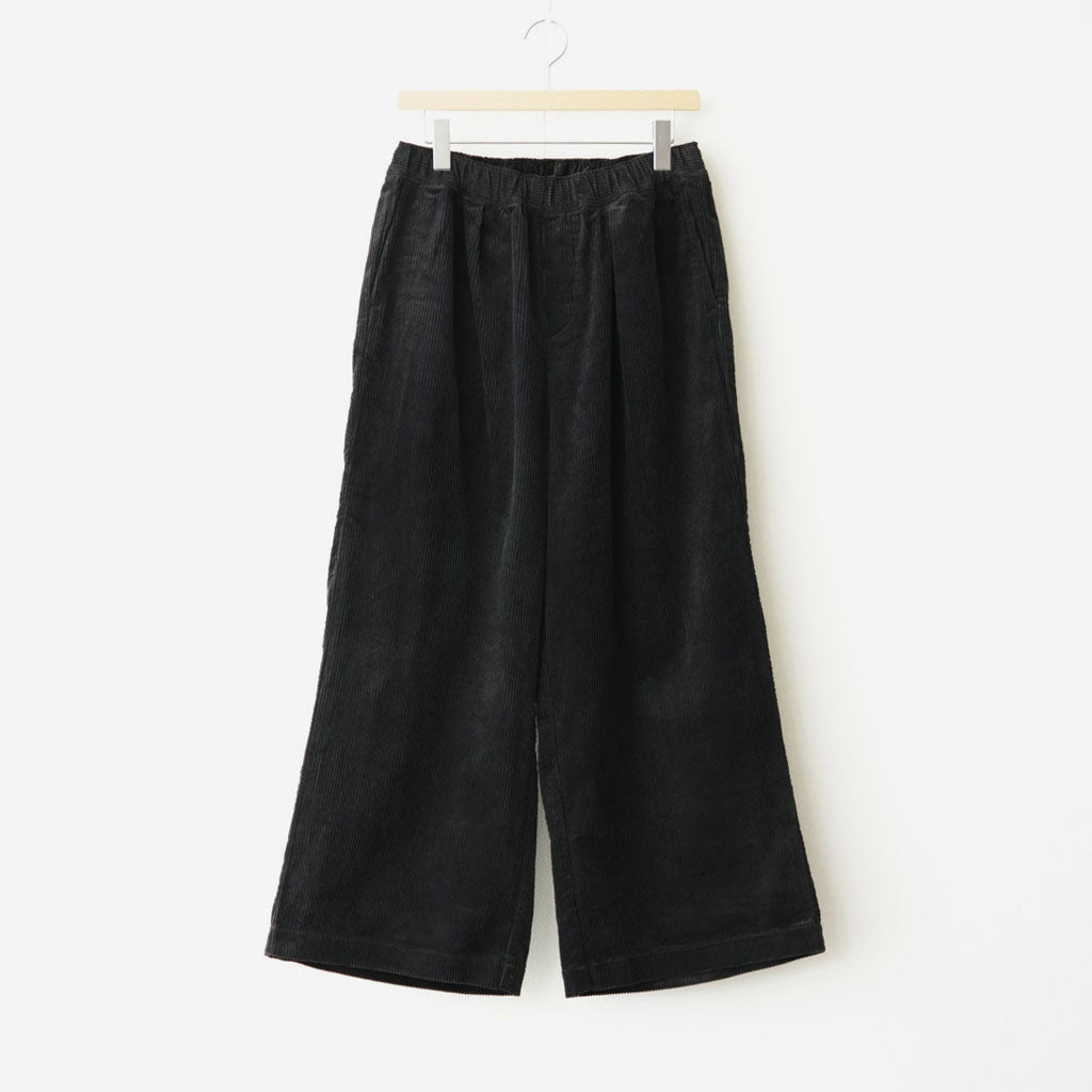 8WALE CORDUROY EASY WIDE PANTS #9900 BLACK [GNMDS2052CR]