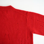 royal baby alpaca damage pattern-knit P/O #red [WXFL-UW130]
