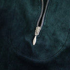 tie-dyed cotton velour high-neck P/O #navy × pine green [WXFL-UW116]