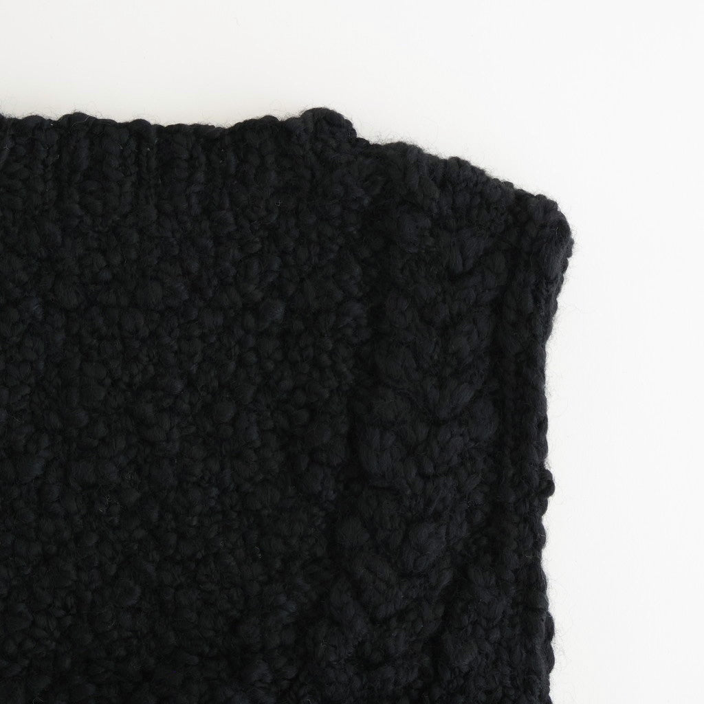 夜を紡ぐ Knitted vest #black [TLF-126-hkn001]