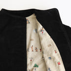 BROWN BEARS VELVET OVERLAP JACKET #Black [no.7214]