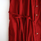 静寂の欠片 Back open garher dress #Agate red [TLF-126-op001-la]