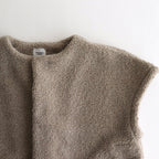 Boa French Sleeve Short Vest #Greige [US243CT019]