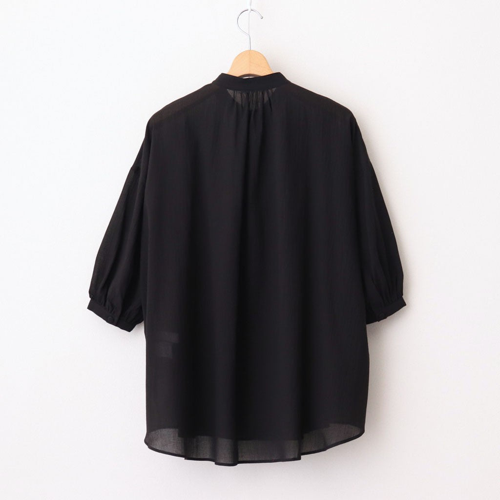 半透明の沈黙 Flare blouse #Black [TLF-225-sh009-cdv]