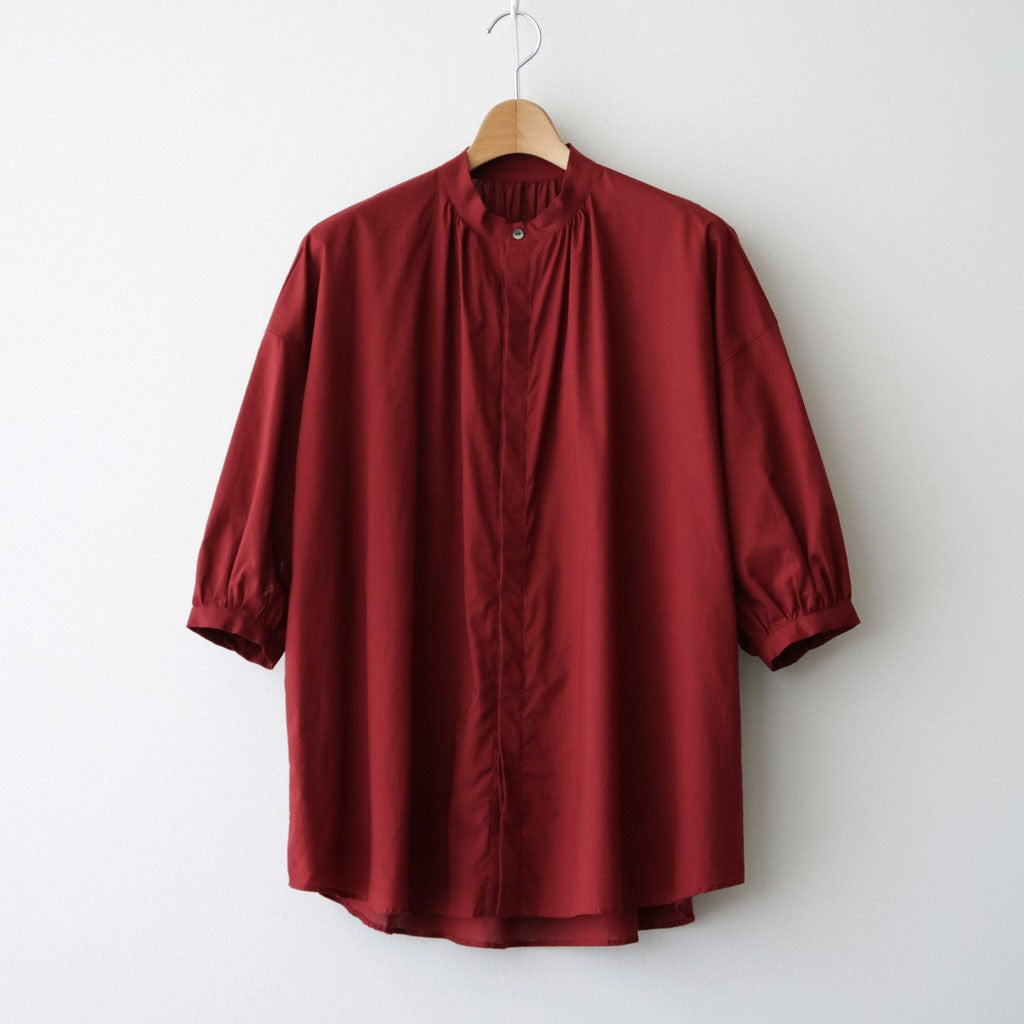 沈黙の音色 Flared blouse #Bordeaux [26F-SH001-CL]