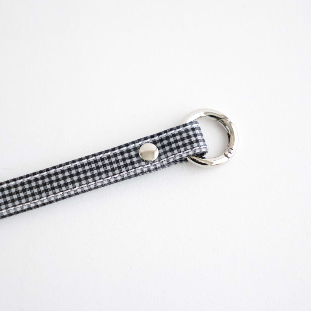 TASUKI STRAP LONG #GINGHAM SMALL BLACK [TMB-2353A]