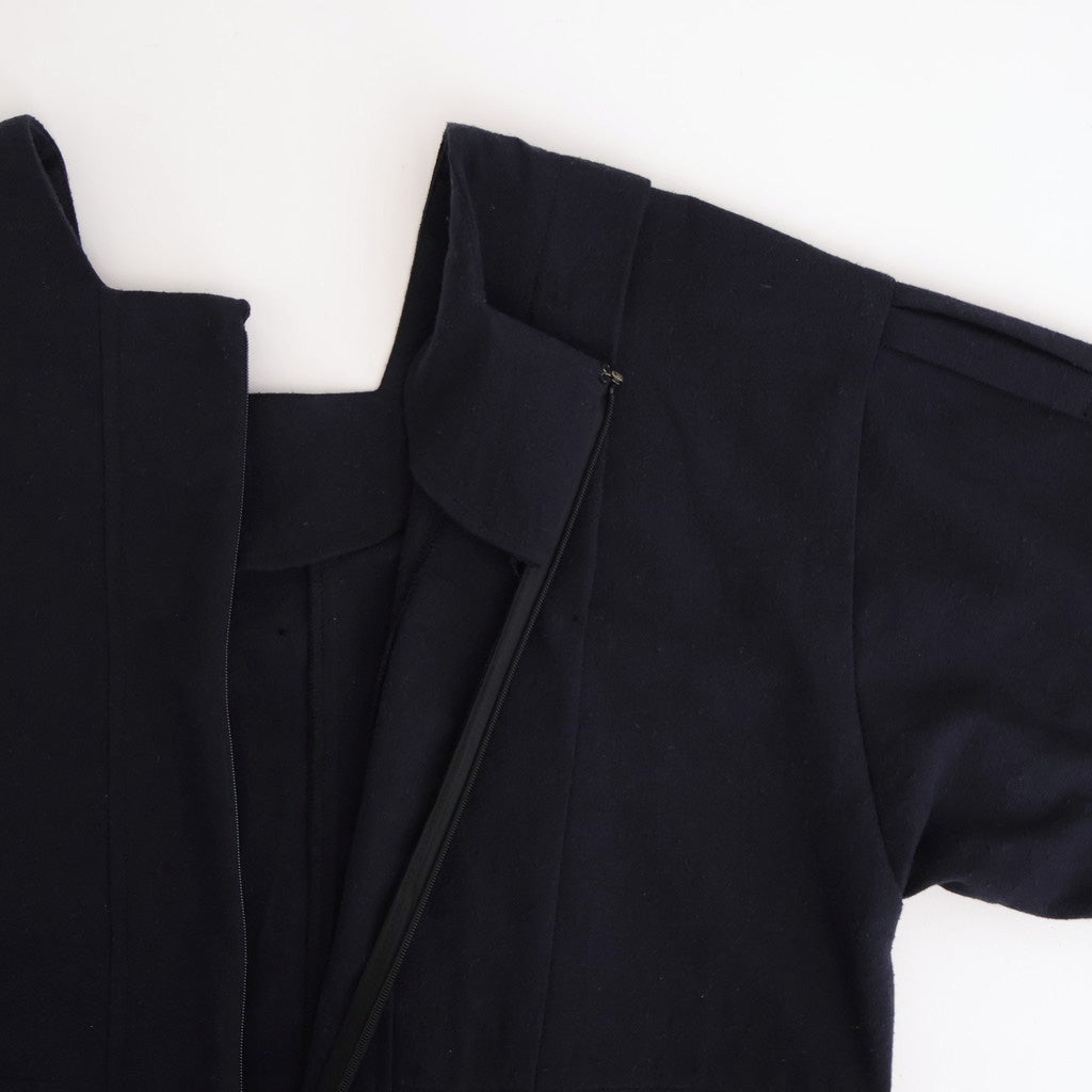 冬の肖像 Square Neck tucked dress #black [TLF-126-op006-cst]