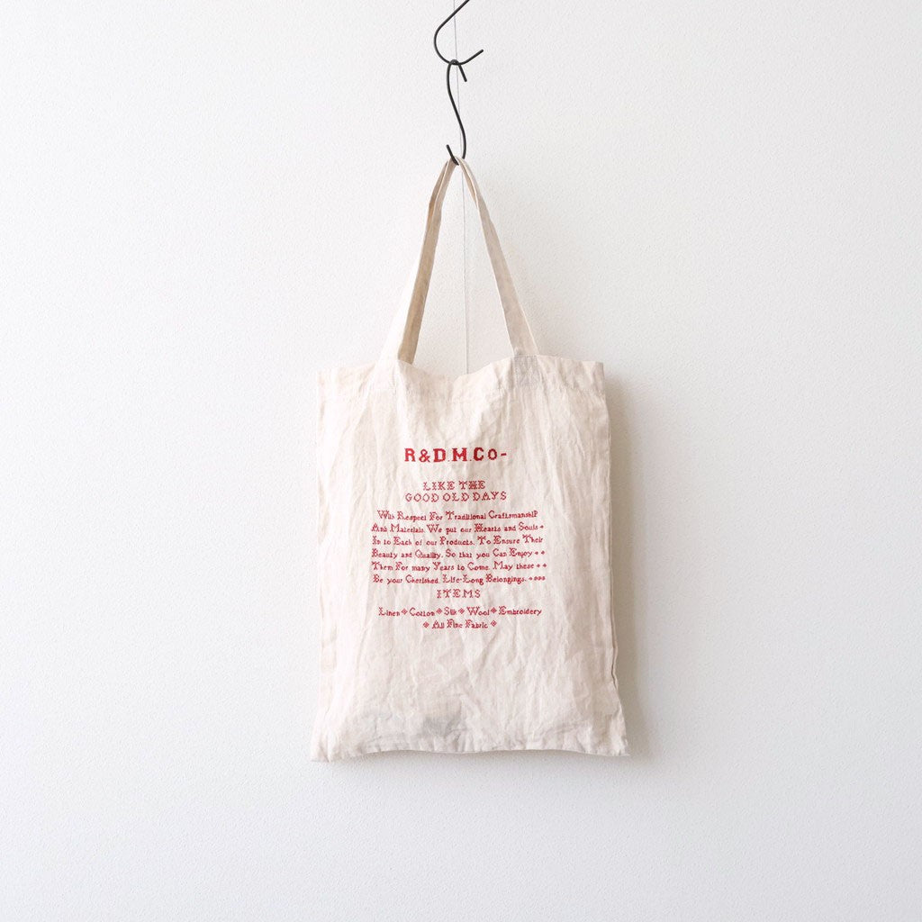 GOOD OLD DAYS CROSS STITCH BAG #Amtique White × Red [no.8006]