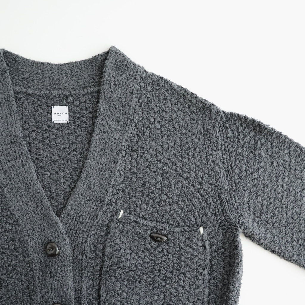Loop-boucle pocket Cardigan #Grey [Oni065]