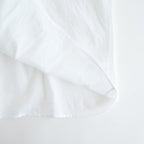 80s COTTON VOILE PLAIN BANDED COLLAR FRENCH/SL PINTUCK SHIRT #9000 OFF WHITE [NSL26022]