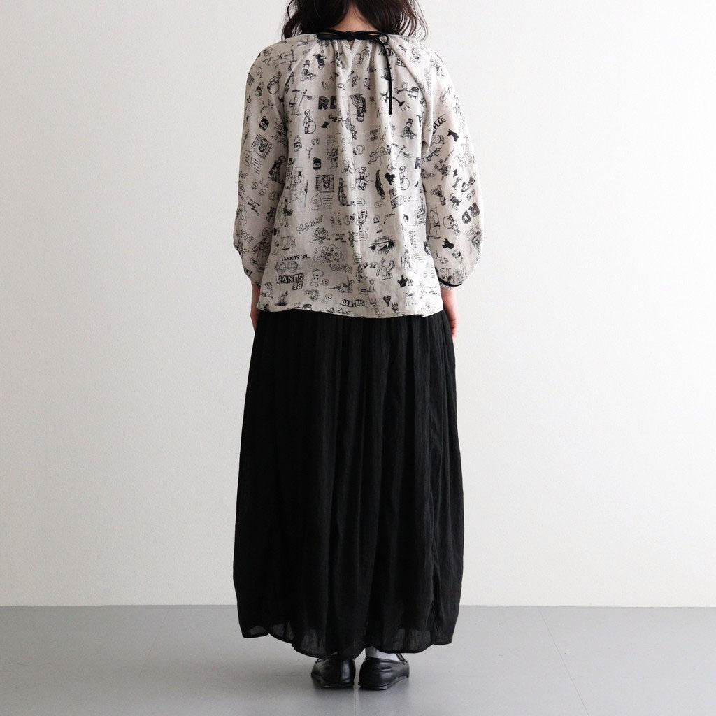 GRAFFITI GATHER SMOCK #Flax [no.7956]