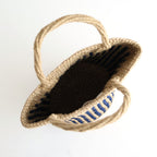 STRIPE SISAL BAG #8137 BLUE/NATURAL [ANSL2501]