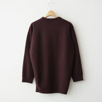 ex super fine woolen wool high-gauge knit P/O #mahogany [WXFL-UW120]