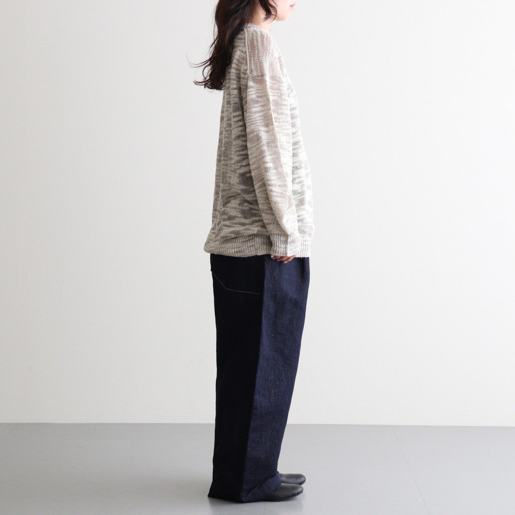 linen & silk melange slub yarn P/O #cream melange [WXSP-UW101]