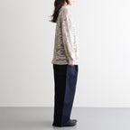 linen & silk melange slub yarn P/O #cream melange [WXSP-UW101]