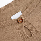 Stripe Long-sleeved Tee #Beige x Orange [Oni068]