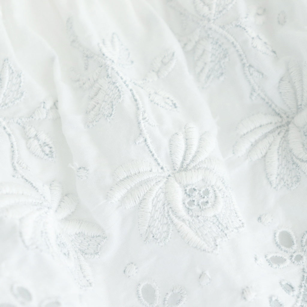 日日夜夜：Wide lace collar smock blouse #off white [13251-05107]