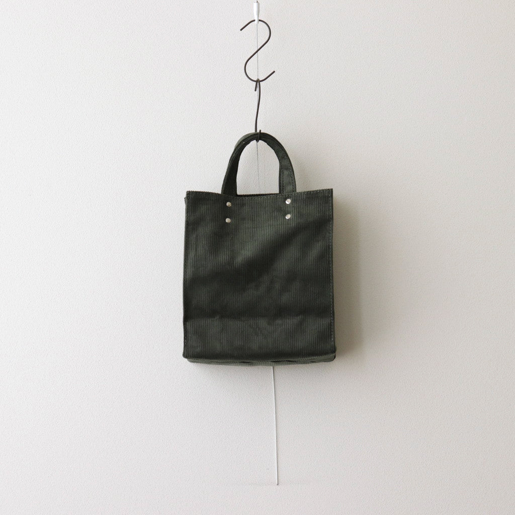 PAPER TOTE SMALL CORDUROY #OLIVE [TMB-2286H]