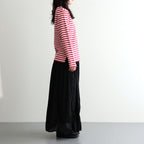 裏起毛 BORDER SPY EYE BOAT NECK PULLOVER #Pink [no.7743]
