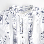 偶然の影：ブラウス #off white×blue [13261-09107]