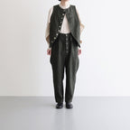 Seasonal Night Poet vest #Moss green [TLF-225-ve001-Ldb]