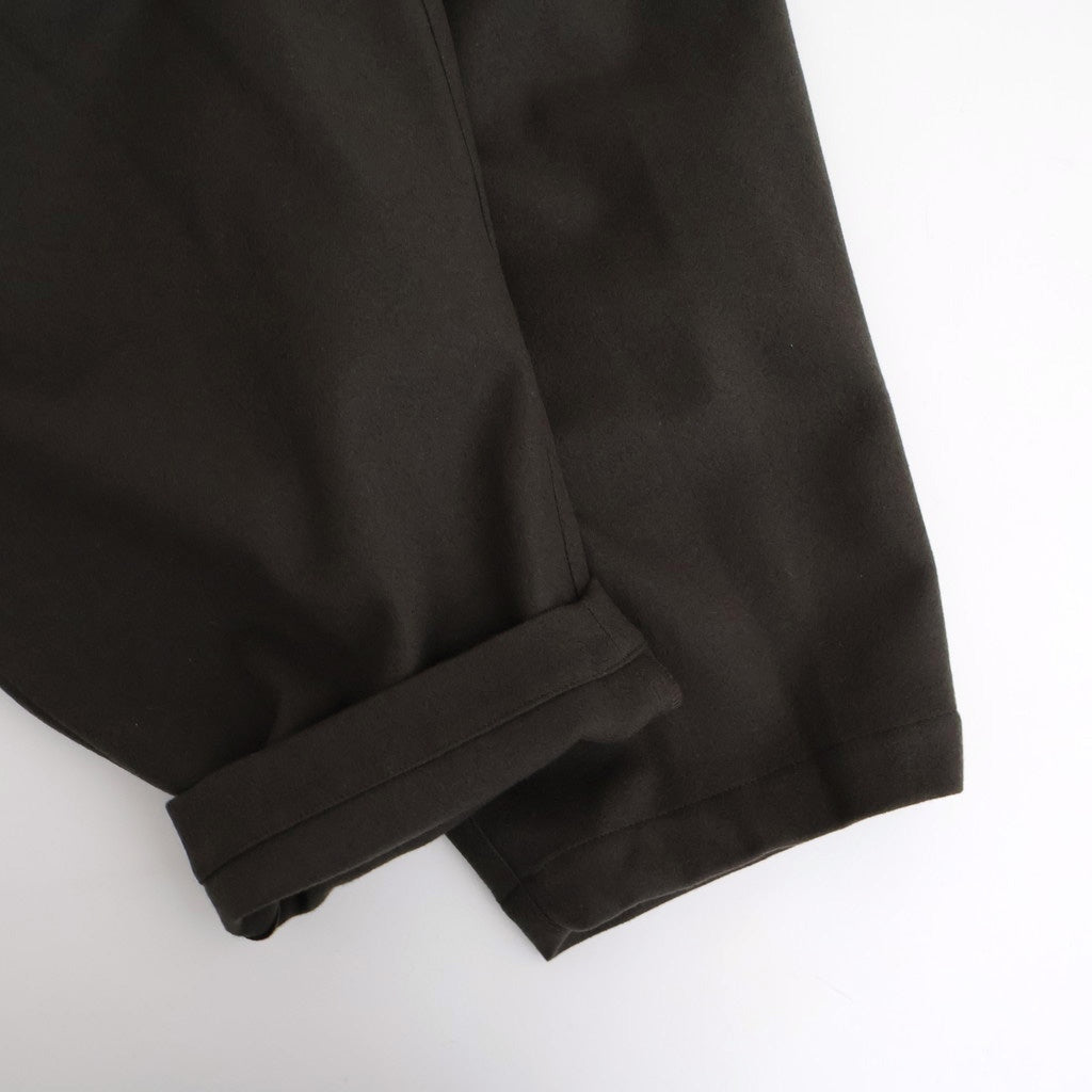 夜色：Tucked pants #A olive brown [13251-18113]