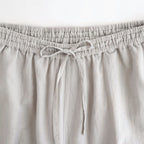 80s VOILE PLAIN WITH CUT WORK LACE EASY PANTS #9200 LT.GREY [INSL26345]