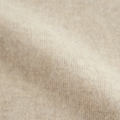 14GG 2PLY PLAIN STITCH COTTON/WOOL/CASHMER CREW-NECK PULLOVER #8100 NATURAL [GNSL24542]