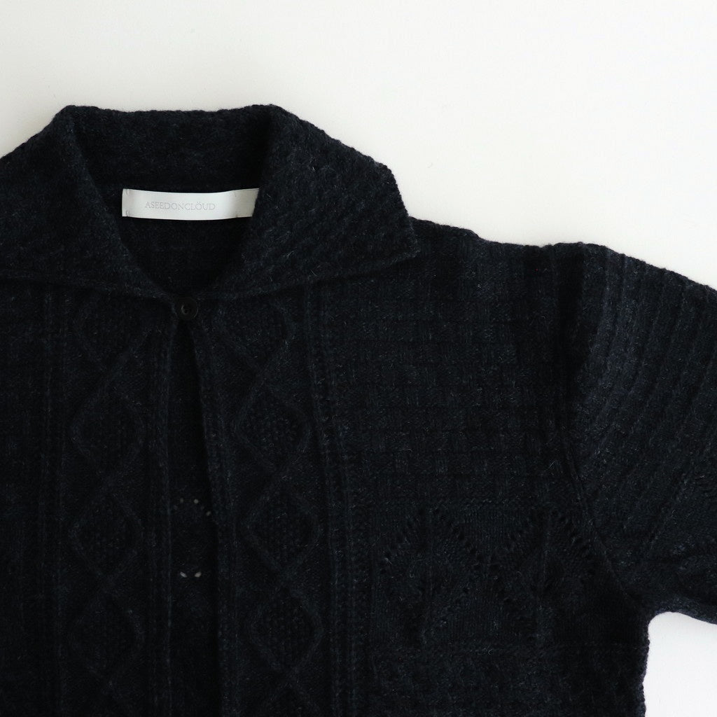 Sankayo ​​cable knit jacket #Navy [242806]