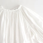 GARMENT DYE LAWN GATHER SMOCK #White [no.7520]