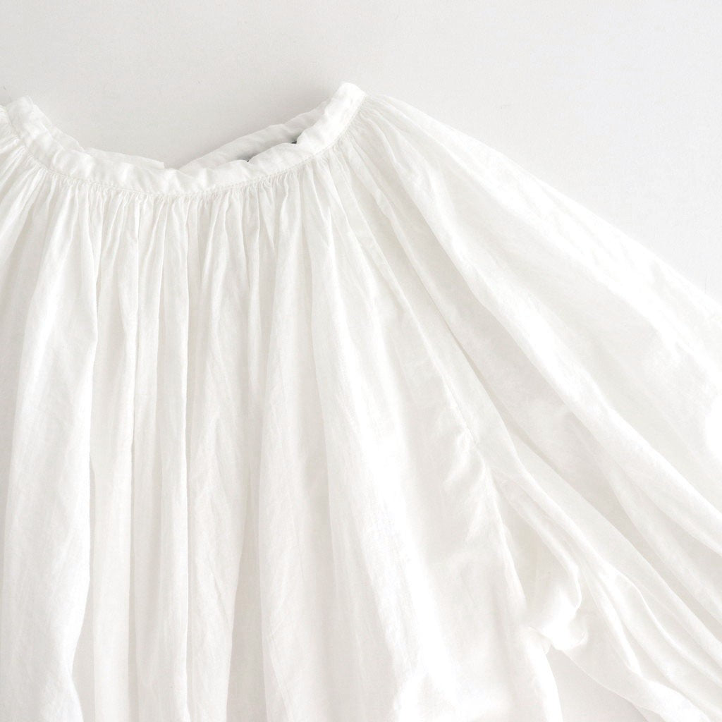 GARMENT DYE LAWN GATHER SMOCK #White [no.7520]