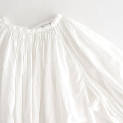 GARMENT DYE LAWN GATHER SMOCK #White [no.7520]