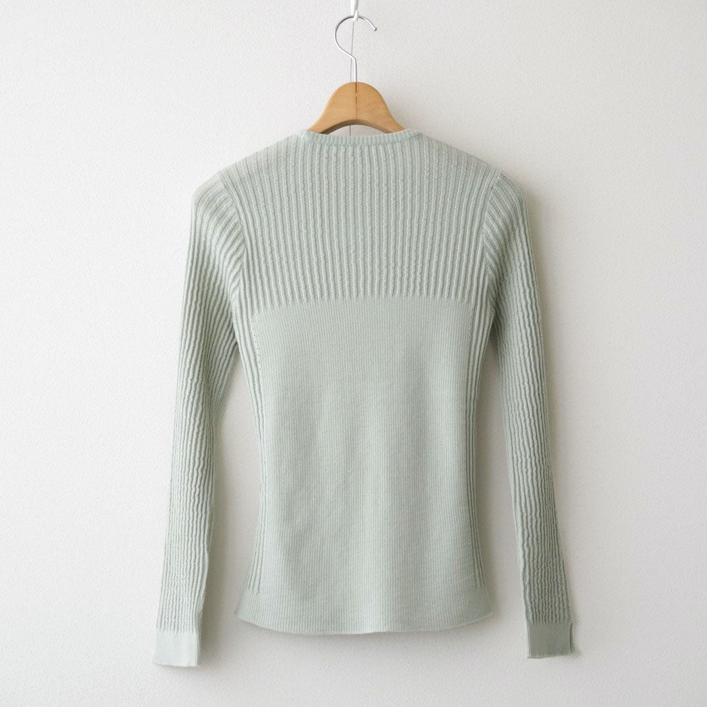 存在すること：ニットプルオーバー #pale green [13253-12107]
